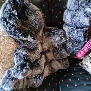 Kids Faux Fur Jacket - Gray